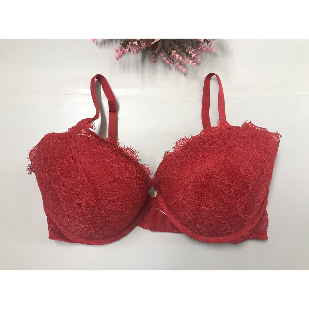 WOMEN'S Gilligan & O'Malley BRA Underwire Padded Push-Up Size 36DD Red